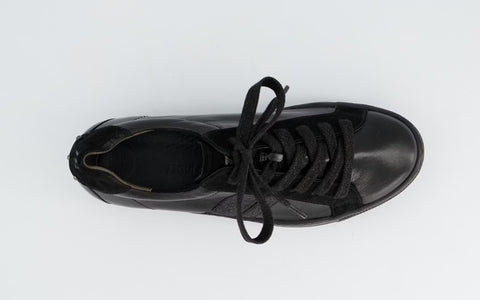 Paul Green Super soft Sneaker glossy calf/glitter black