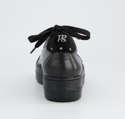 Paul Green Super soft Sneaker glossy calf/glitter black