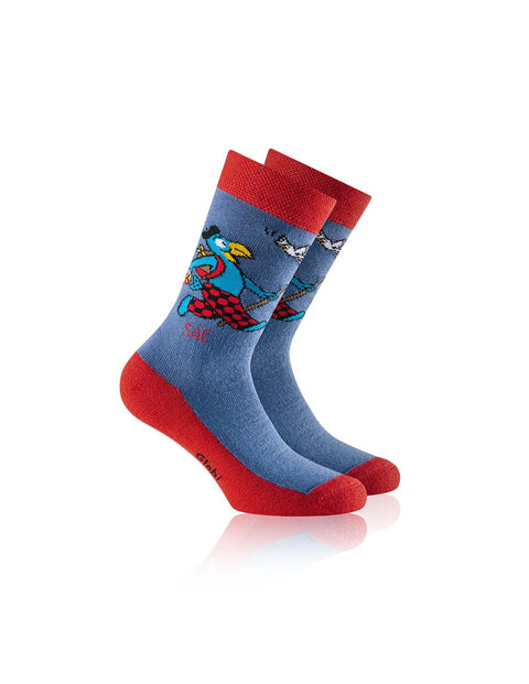 Rohner Socken Globi Trekking SAC rot/hellblau