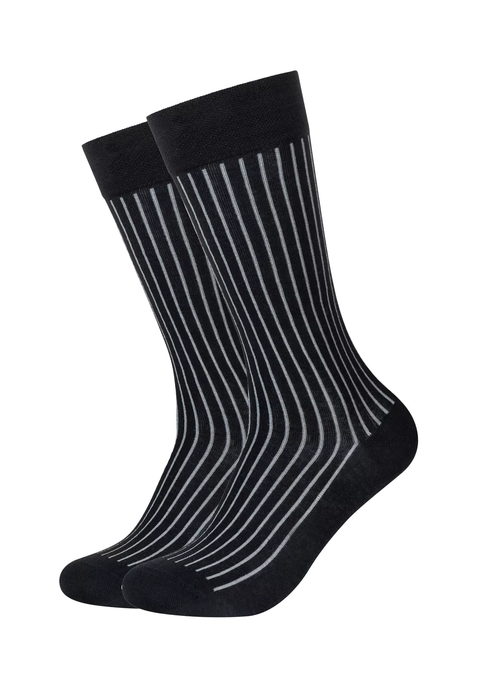 Camano Men ca-soft shadow bold stripes Socks black