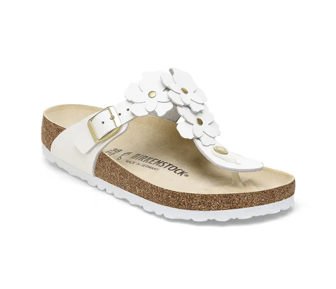 Birkenstock Gizeh Flower white (Weite: breit)