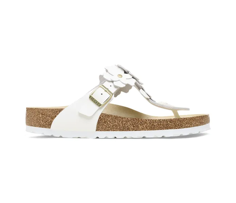 Birkenstock Gizeh Flower white (Weite: breit)