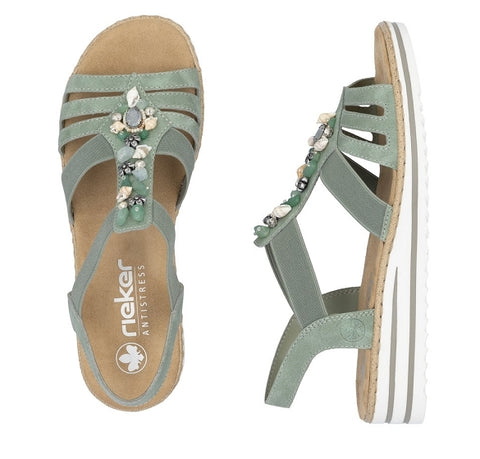 Rieker Keilsandalette Dollaro mint