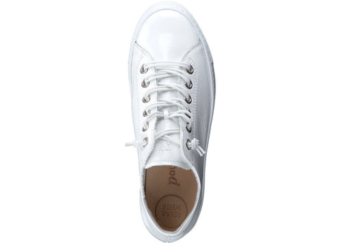 Paul Green Super soft Sneaker Knautschlack white