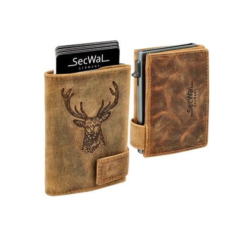 Secwal SW3 Kartenetui - braun Hirsch