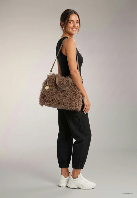 Emily&Noah Schultertasche Lionne taupe