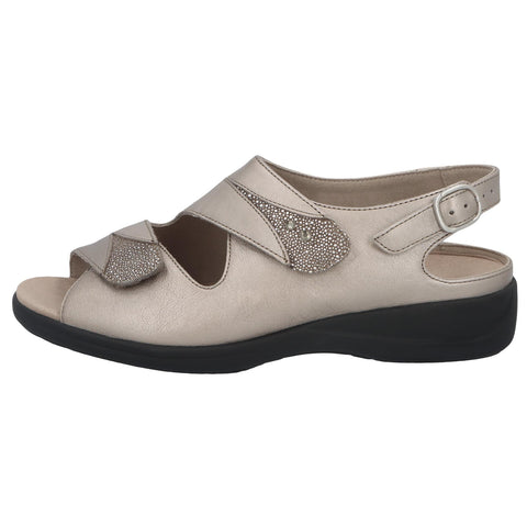 Solidus Sandale Lia champagne/taupe Weite H
