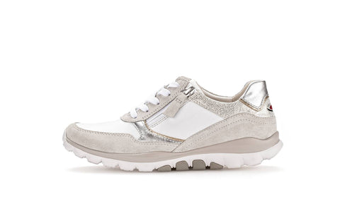 Gabor Rollingsoft Sneaker weiss/beige/silber