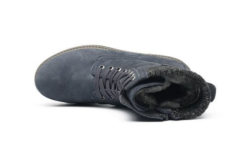 Grünwald Lammfell Schnürboot jeans