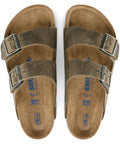 Birkenstock - Hausschuhe - Birkenstock Arizona Weichbettung faded khaki