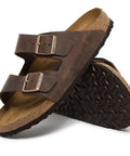 Birkenstock - Hausschuhe - Birkenstock Arizona Weichbettung habana (Weite: breit)