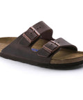 Birkenstock - Hausschuhe - Birkenstock Arizona Weichbettung habana (Weite: breit)