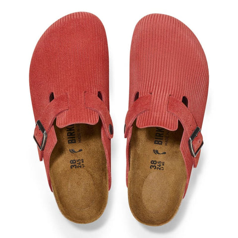 Birkenstock - Clogs - Birkenstock Boston Corduroy sienna red