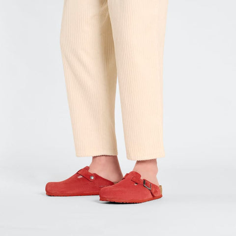 Birkenstock - Clogs - Birkenstock Boston Corduroy sienna red