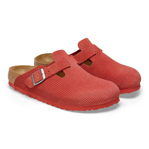 Birkenstock - Clogs - Birkenstock Boston Corduroy sienna red
