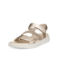Ecco - Sandalen - Ecco Sandale Flowt pure white gold