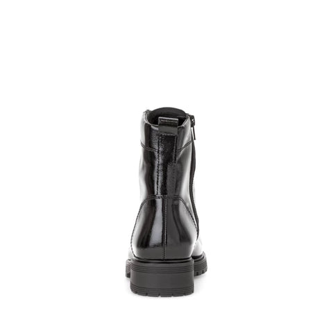 Gabor - Schnürboots - Gabor Schnürstiefelette Knautschlack schwarz