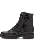 Gabor - Schnürboots - Gabor Schnürstiefelette Knautschlack schwarz