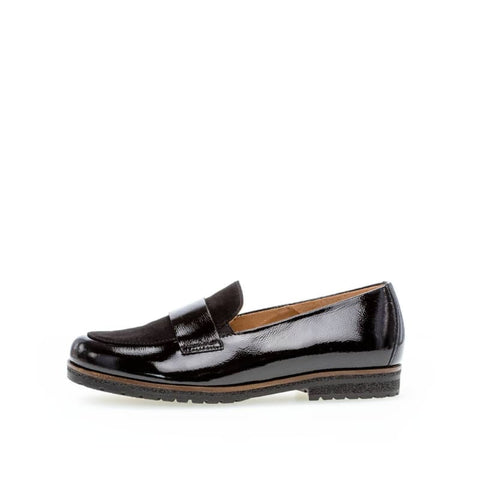 Gabor - Loafers - Gabor Slipper schwarz Lack